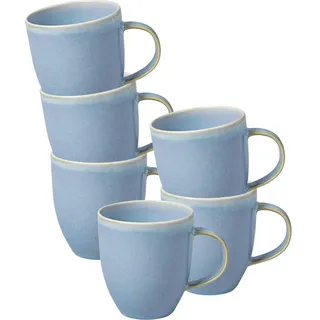 Villeroy & Boch Kaffeebecher Crafted 0,358 l Blau 6 St.