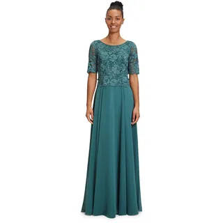 Vera Mont Abendkleid mit Spitze Grün/Schwarz 36