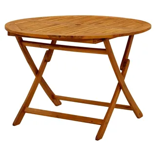 Klappbarer Gartentisch, Klapptisch Garten, Balkontisch, Garten Tisch, Balkonmöbel, Tisch Klappbar, 110 cm Massivholz Akazie