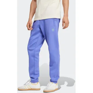Sporthose ADIDAS ORIGINALS "TREFOIL ESSENTIALS", Herren, Gr. S, N-Gr, blau (semi cobalt blau, normal, gr.), Obermaterial: 70% Baumwolle, 30% Polyester, Hosen Sporthose, schmale Passform, mit flauschiger Innenseite, mit Rippbündchen