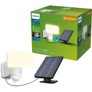 Philips Solarleuchte Kunststoff 16,4 cm inkl. Bewegungsmelder weiß