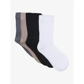Minymo Ankle Sock - rib (5-pack) black (106) 23\26