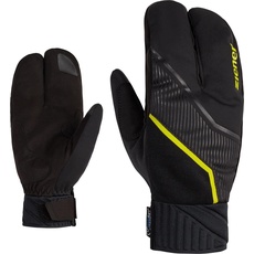 Ziener Herren UZOMIOS Langlauf / Nordic / Crosscountry-Handschuhe | extra warm, Wolle, Lobster, Black.bitter Lemon, 8,5