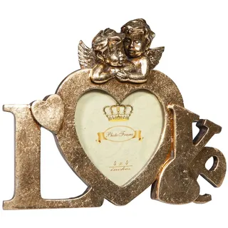 Biscottini 2 Bilderrahmen 23 x 18 cm | Shabby Chic Bilderrahmen Made in Italy | 2er Set Vintage handbemalt