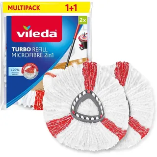 Vileda Turbo 2in1 EasyWring&Clean Ersatzköpfe, Mikrofaser, 2 Stück