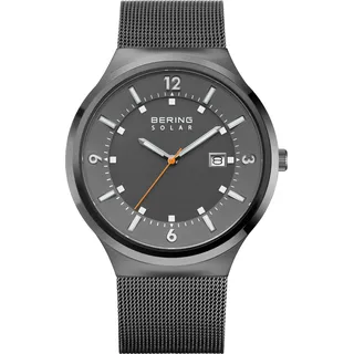 Bering Herren Uhr Armbanduhr Edelstahl grau 14442-077 Solar