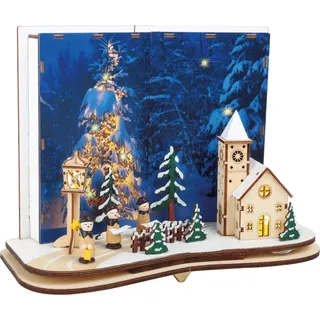 Small Foot 1291 Home-Lampe „Weihnachtsgeschichte“ Weihnachtsdekoration, Holz, Natur, 29 x 14 x 22 cm