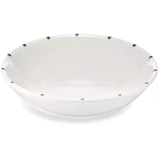 Zafferano Striche - Porzellan-Tiefteller, Durchmesser 220 mm, Farbe Grau, spülmaschinengeeignet bis 60° - Set 6-teilig