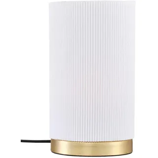 PR Home Tischleuchte , Braun, Goldfarben , Metall, Textil , 25 cm , Lampen & Leuchten, Innenbeleuchtung, Tischlampen, Tischlampen