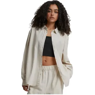 Urban Classics Linen Mixed Oversized Langarmhemd - Soft Seagrass - XL