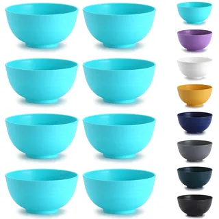 Kyraton plastik müslischüssel 8er, unzerbrechliche und wiederverwendbare leichte Schüssel für Reisnudelsuppe, Snack, Salat, Obst, spülmaschinenfest