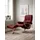 Relaxsessel Mayfair Mikrofaser 92 x 103 x 79 cm rot mit Hocker