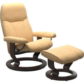 Stressless Fußhocker "Consul" mit Classic Base, Gestell Wenge, gelb