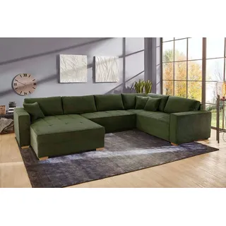 Jockenhöfer Gruppe Brixen U-Form« Bettfunktion, Bettkasten, Ottomane ist links oder rechts montierbar, grün