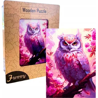 Holz-Lernpuzzle A3 Bunte Eule Kinder und Erwachsene 240 Teile GROSS