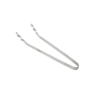 Metaltex Grillzange gebogen Edelstahl silber