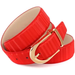 Anthoni Crown Damengürtel Leder rot 90 cm
