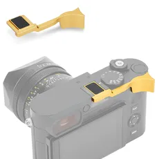 JJC Goldfarbener Blitzschuh-Griff für Leica Q3 Digitalkamera, Blitzschuh-Halterung, Daumen-Unterstützung, verbesserter Griff, bessere Balance und Griffkomfort