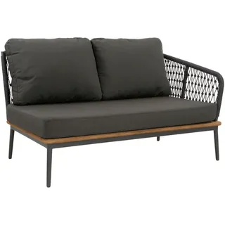 Xxxl Loungesofa , Anthrazit, Teakfarben , Holz, Metall , Teakholz , massiv , Füllung: Schaumstoff,Schaumstoff , Eckteil, einzeln stellbar , 130x71x82 cm , UV-beständig , Gartenmöbel, Loungemöbel, Lounge-Serien