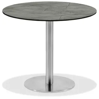 Klapptisch Bistro Edelstahl rund - 70 cm rund HPL Pesaro Marble
