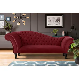 Home Affaire 3-Sitzer »Chester« mit Knopfheftung in Recamieren-Optik, rot