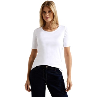 Cecil Damen Lena T Shirt, Weiß (White 10000), XS EU