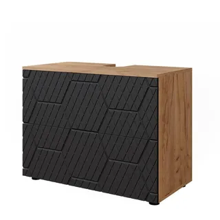 Vicco Waschbeckenunterschrank 2 Schubladen 80 x 58,6 x 41 cm Anthrazit