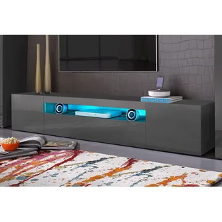 Home Affaire Egypt Lowboard 200 cm grau Metall/MDF/Melamin/Holzwerkstoff