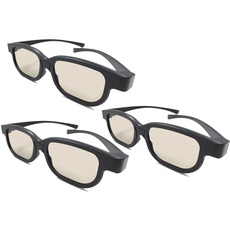 Reald 3D Brille, kreisförmige polarisierte Nicht blinkende Passive 3D Filmbrille für Reald Format Kino/Passive polarisierte 3D TV Projektor für 3D Brille, die 3D TV und Kino unterstützt (3pcs)