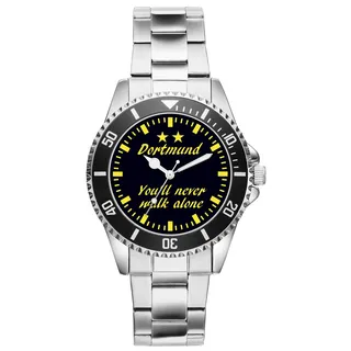 KIESENBERG Dortmund Fußball Fan Uhr – Sportliche Armbanduhr im Fan-Design Stilvolle Herren- & Damen-Uhr mit Fußball-Motiv Geschenk für echte Fans aus dem Ruhrgebiet Ruhrpott Kohlenpott – 6040