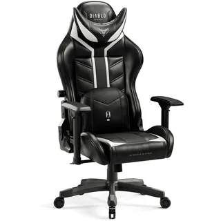 Diablo Chairs X-Ray Öko-Leder Schwarz/Weiß