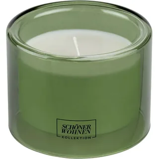 Schöner Wohnen Duftkerze M Basil im Glas Grün Ø 9,5 cm x 7 cm