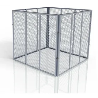 Juskys Metall Komposter für Gartenabfälle & Silber