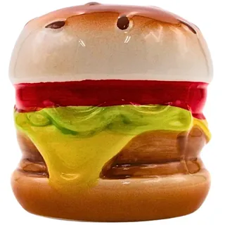 Dekohelden24 Keramik Spardose als Hamburger - Cheeseburger - Burgerspardose - Saving-Box, Größe L/B/H: ca. 10 x 10 x 10 cm