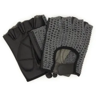 Adapter Universe Autofahrer Handschuhe Retro Vintage Leder Fingerlose Fahrerhandschuhe Fahrrad Grau