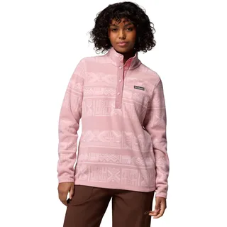 Columbia Benton Springs Printed Half Snap Fleece Pullover Eraser Pink XS