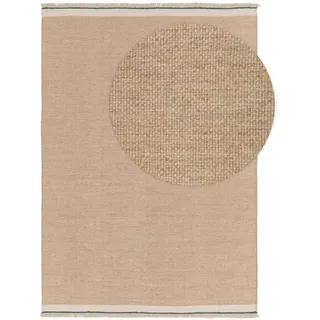 Kunstloft Wollteppich Karla Beige 200x300 cm , Textil , Beton Optik , Rechteckig , 200x1 cm , Gots , pflegeleicht , Teppiche und Böden, Teppiche, Schafwollteppiche