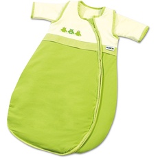 Gesslein Bubou Design 022: Temperaturregulierender Ganzjahreschlafsack/Schlafsack für Babys/Kinder, Größe 130, grün mit Eulen