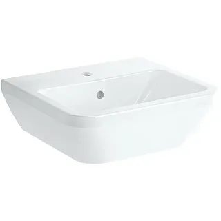 Handwaschbecken VitrA Integra 450 x 400 mm, mit Überlauf, 1 Hahnloch mittig, eckige Form, weiß - 7047L003-0001
