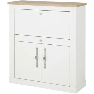 OTTO home "Westminster, PC-Schrank mit klappbarer Tischplatte, Schreibtisch", Home-Office-Schreibtisch, Monitor-/Laptopfach, mit Kabelkanal,