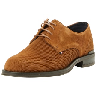 Tommy Hilfiger Herren Derby Schuh aus Wildleder, Braun (Coconut Grove), 43