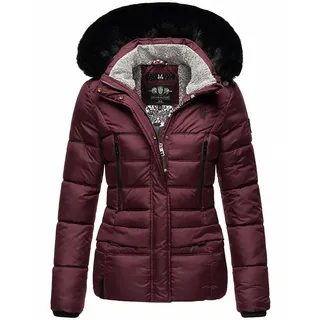 Navahoo Damen Winterjacke Steppjacke mit Teddyfell - Kunstpelz Kapuze Loveleen