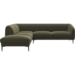 FLEXLUX Ecksofa »Belle Designsofa, L-Form, B/T 268/209 cm«, Skandinavisches Design, In hochwertiger Verarbeitung FLEXLUX Moss Green