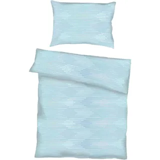 Kaeppel Bettwäsche , Hellblau , Textil , Graphik , 140x200 cm , bügelleicht , Heimtextilien, Bettwäsche & Leintücher, Bettwäsche, Satin-Bettwäsche