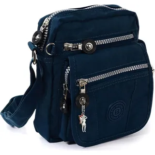 Bag Street Damenhandtasche Herren Tasche Nylon blau navy OTJ215B - Blau