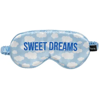 Fisura – Schlafmaske "Sweet Dreams" Wolken. Weiche Augenmaske Mit Elastischem Gummiband. Ultrasanft. 20 x 10 cm.