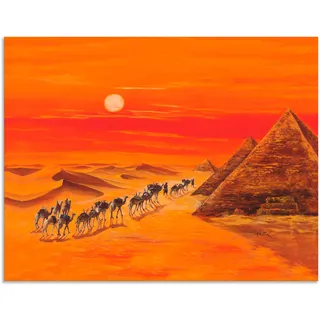 Artland Alu-Dibond-Druck »Karawane II« Afrika 1 Stk. tlg. als Alubild, Outdoorbild, Leinwandbild in verschied. Größen, orange