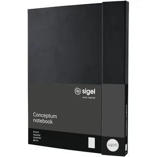 Sigel Notizbuch Conceptum A4 kariert schwarz