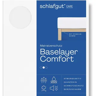 schlafgut Baselayer Matratzenschutz Comfort Matratzenauflage 200 x 200 cm Weiß