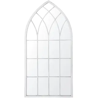 Beliani Wandspiegel grau Fensteroptik 50/115 cm Cassel , Grau , Metall , 50x115x2 cm , Spiegel, Wandspiegel